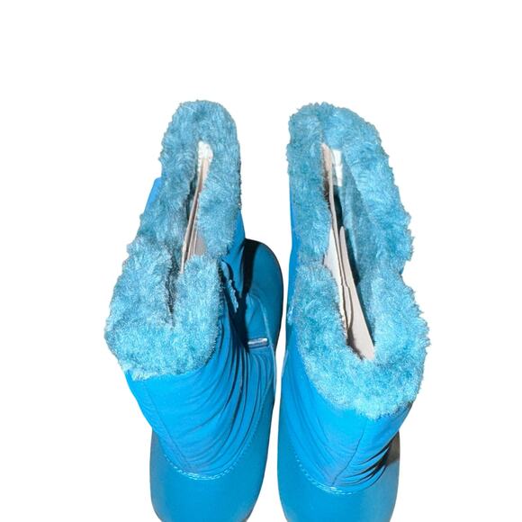 Totes Snow Boots Women's Size 6.5 W Bright Blue Faux Fur Lined Side Zip NWOB - Picture 5 of 8